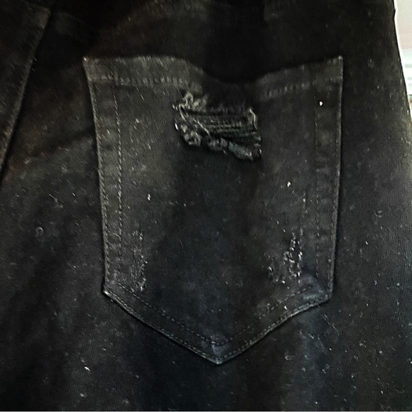 🆕 WAX JEANS - Black Distressed Straight Leg - Picture 7 of 7